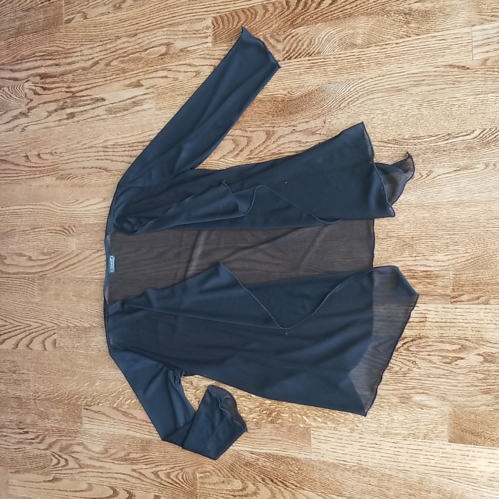 (S) Clientele Sheer Cardigan Flowy & Feminine Staple Accents Occasion